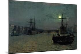 London Bridge - Half Tide, 1884-John Atkinson Grimshaw-Mounted Giclee Print