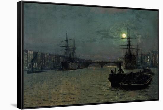 London Bridge - Half Tide, 1884-John Atkinson Grimshaw-Framed Stretched Canvas
