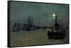 London Bridge - Half Tide, 1884-John Atkinson Grimshaw-Framed Stretched Canvas