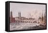 London Bridge, London, 1823-John Hassall-Framed Stretched Canvas