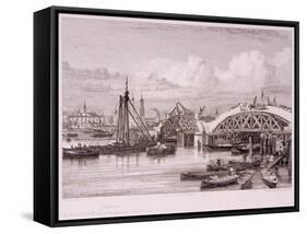 London Bridge, London, 1827-Edward William Cooke-Framed Stretched Canvas