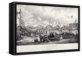 London Bridge, London, 1831-Charles Etienne Pierre Motte-Framed Stretched Canvas