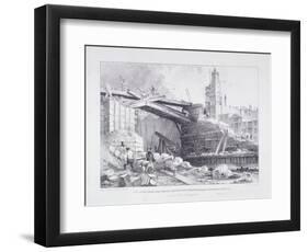 London Bridge, London, 1832-Charles Joseph Hullmandel-Framed Giclee Print