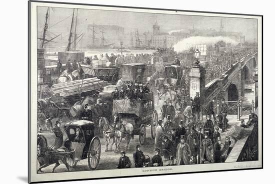 London Bridge, London, 1872-Joseph Swain-Mounted Giclee Print