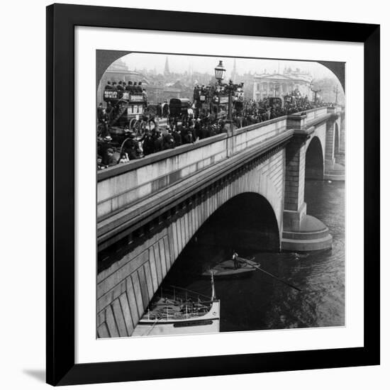 London Bridge, London, C Late 19th Century-Underwood & Underwood-Framed Photographic Print