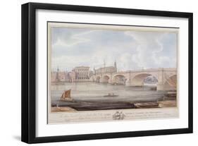 London Bridge, London, C1835-G Yates-Framed Giclee Print