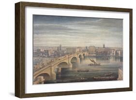 London Bridge, London, C1835-G Yates-Framed Giclee Print