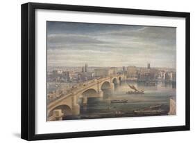 London Bridge, London, C1835-G Yates-Framed Giclee Print