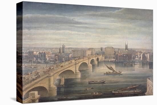 London Bridge, London, C1835-G Yates-Stretched Canvas