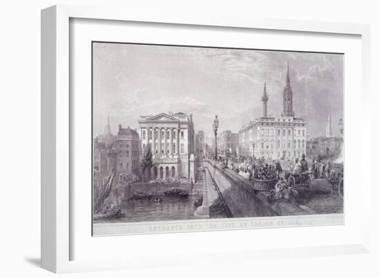 London Bridge, London, C1840-Thomas Higham-Framed Giclee Print