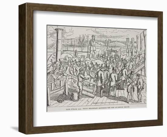 London Bridge, London, C1840-null-Framed Giclee Print