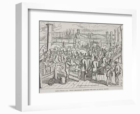 London Bridge, London, C1840-null-Framed Giclee Print