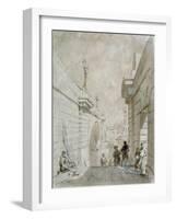 London Bridge Looking North from the Upper Landing of Steps Near Tooley Street, 1833-Edward William Cooke-Framed Giclee Print