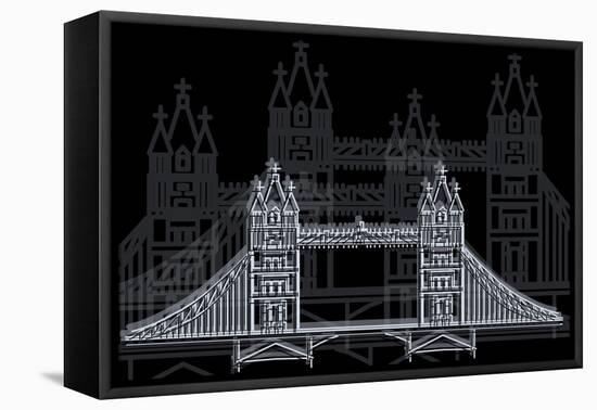 London Bridge Night-Cristian Mielu-Framed Stretched Canvas