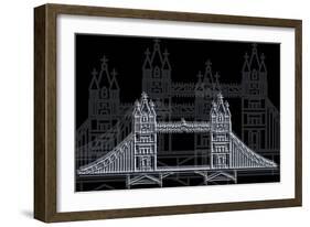 London Bridge Night-Cristian Mielu-Framed Art Print