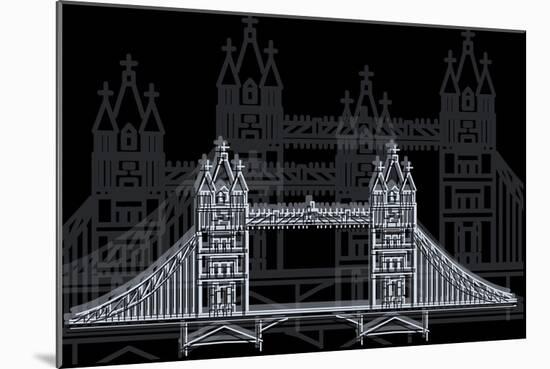 London Bridge Night-Cristian Mielu-Mounted Art Print