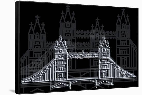 London Bridge Night-Cristian Mielu-Framed Stretched Canvas