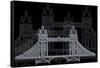 London Bridge Night-Cristian Mielu-Framed Stretched Canvas