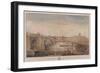 London Bridge (Old and New), London, 1827-G Yates-Framed Giclee Print