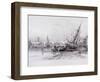 London Bridge (Old and New), London, 1833-Edward William Cooke-Framed Giclee Print