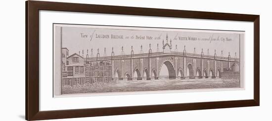 London Bridge (old), London, c1758-Anon-Framed Premium Giclee Print