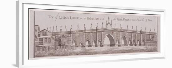 London Bridge (old), London, c1758-Anon-Framed Premium Giclee Print