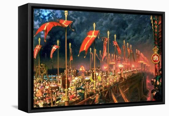 London Bridge on the Night of the Marriage of the Prince and Princess of Wales, 1863-6-William Holman Hunt-Framed Stretched Canvas