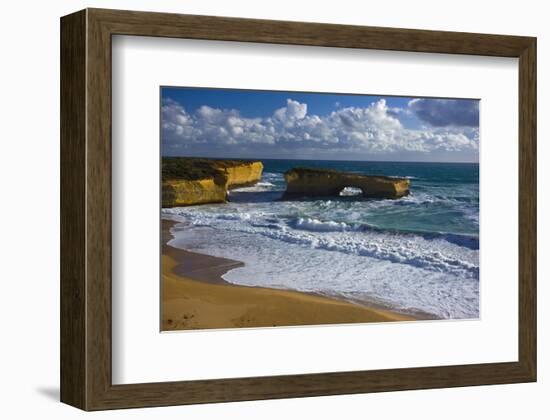 London Bridge, Port Campbell National Park, Great Ocean Road, Victoria, Australia-null-Framed Art Print