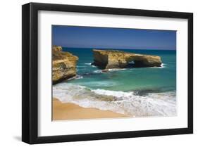 London Bridge, Port Campbell National Park, Great Ocean Road, Victoria, Australia-null-Framed Art Print