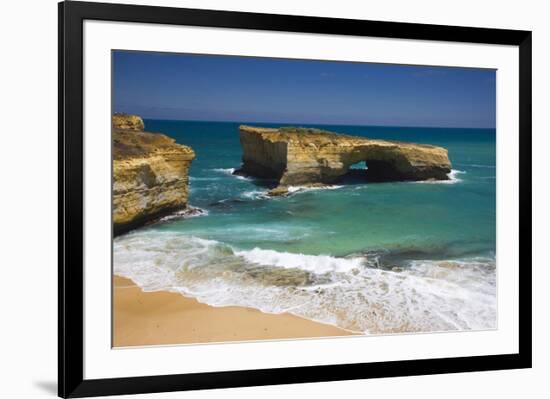 London Bridge, Port Campbell National Park, Great Ocean Road, Victoria, Australia-null-Framed Art Print