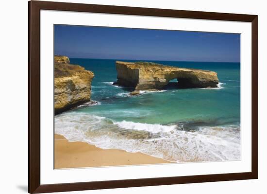 London Bridge, Port Campbell National Park, Great Ocean Road, Victoria, Australia-null-Framed Art Print