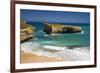 London Bridge, Port Campbell National Park, Great Ocean Road, Victoria, Australia-null-Framed Art Print