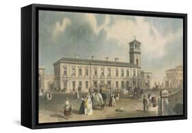 London Bridge Station, Bermondsey, London, 1845-Henry Adlard-Framed Stretched Canvas