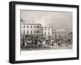 London Bridge Station, Bermondsey, London, C1851-null-Framed Giclee Print