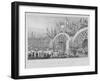 London Bridge, with the Lord Mayor's Procession Passing under the Unfinished Arches, 1827-Thomas Higham-Framed Giclee Print
