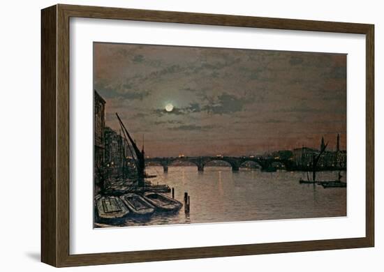 London Bridge-John Atkinson Grimshaw-Framed Giclee Print