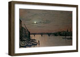 London Bridge-John Atkinson Grimshaw-Framed Giclee Print