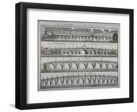 London Bridges, 1760-null-Framed Premium Giclee Print