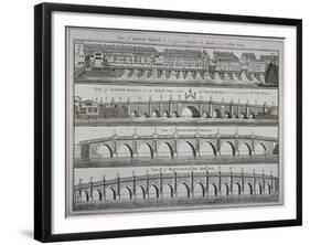 London Bridges, 1760-null-Framed Giclee Print