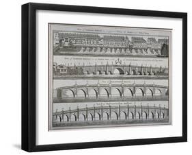 London Bridges, 1760-null-Framed Giclee Print