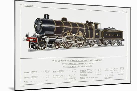 London Brighton and South Coast Railway Loco No 38-W.j. Stokoe-Mounted Art Print