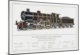 London Brighton and South Coast Railway Loco No 38-W.j. Stokoe-Mounted Art Print