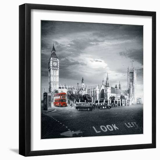 London Bus II-Jurek Nems-Framed Giclee Print