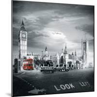 London Bus II-Jurek Nems-Mounted Giclee Print