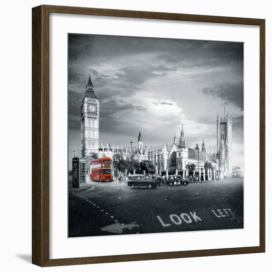 London Bus II-Jurek Nems-Framed Giclee Print