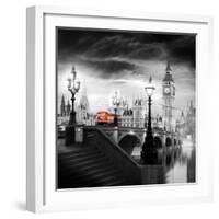 London Bus III-Jurek Nems-Framed Art Print