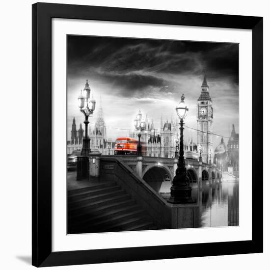 London Bus III-Jurek Nems-Framed Art Print