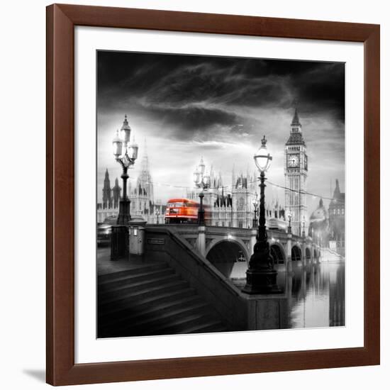 London Bus III-Jurek Nems-Framed Art Print