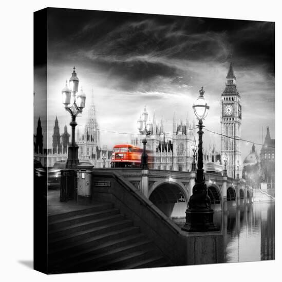 London Bus III-Jurek Nems-Stretched Canvas