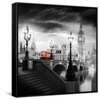 London Bus III-Jurek Nems-Framed Stretched Canvas